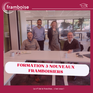 Fin de formation pour trois nouveaux consultants experts Framboise