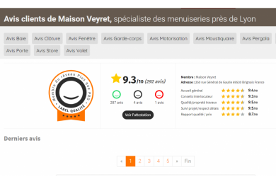 Maison Veyret - les avis clients c\'est du sérieux
