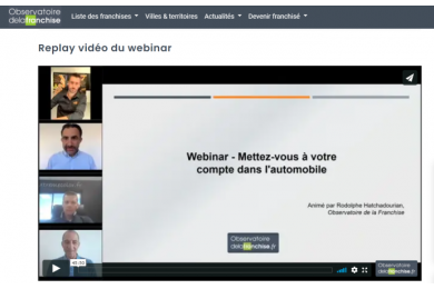 L’expertise FRAMBOISE en image : visionnez le replay du webinar « Comment se mettre à son compte dans l’automobile en franchise » organisé par l’Observatoire de la Franchise.