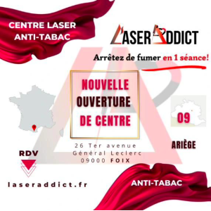 Ouverture d'un nouveau centre LaserAddict à Foix dans l'Ariège